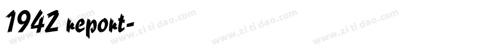 1942 report字体转换